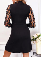 Robe décontractée anglaise noire pour femme
