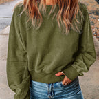 Pull sans dos pour femmes Haut à manches longues de couleur unie pour femmes
