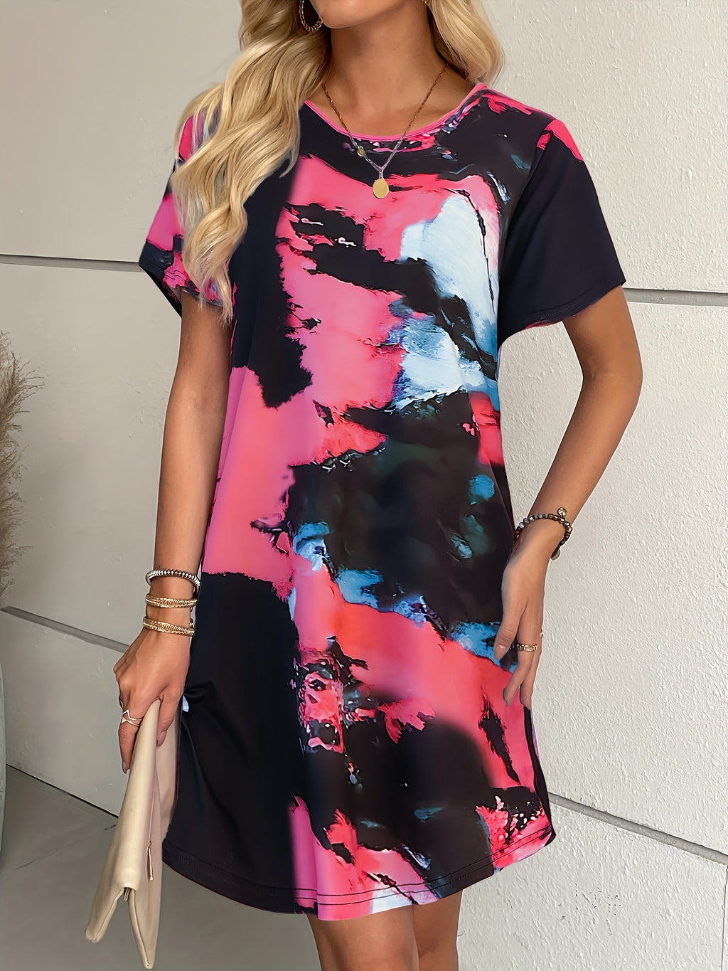 Robe décontractée pour femme imprimée numérique 3D