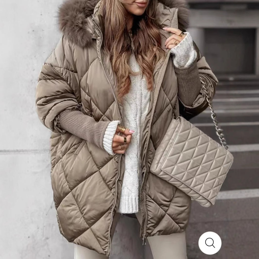 Cardigan Manteau Élégant Hiver à Capuche