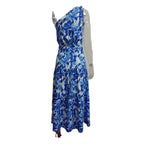 Robe d'été dos nu imprimée à épaules dénudées