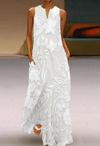 Robe longue femme imprimé peint mode