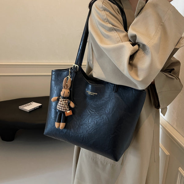 Sac cabas texturé simple et polyvalent pour femme