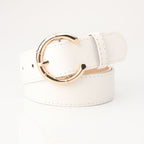 Ceinture pour femmes, boucle ardillon en alliage, boucle en forme de C