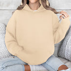 Chandail ample à capuchon multicolore pour femmes