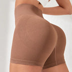 Shorts de yoga à rayures croisées, shorts de sport taille haute pour les fesses de pêche, pantalons de fitness gainants pour femmes, shorts de yoga