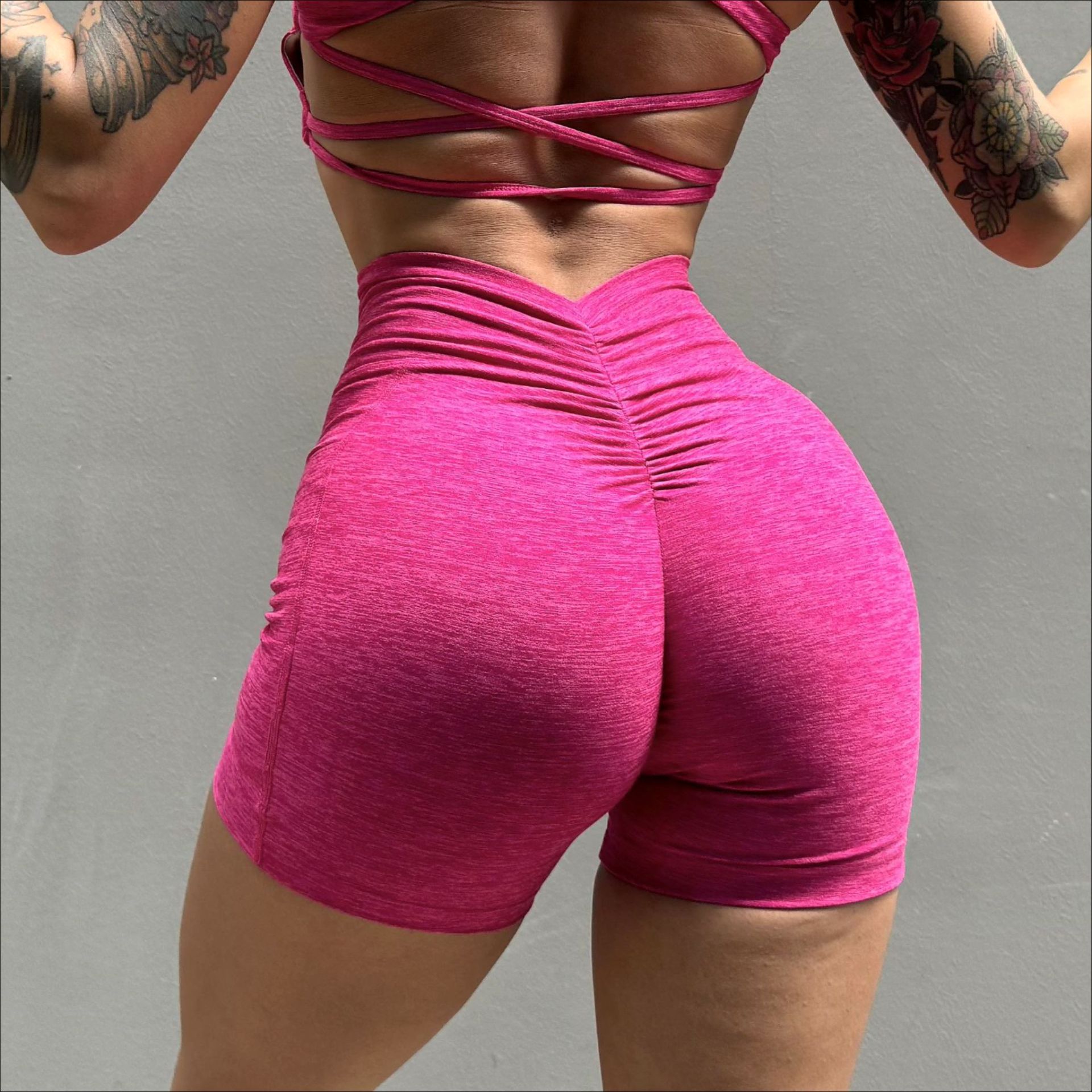 Short de yoga brossé pour femmes