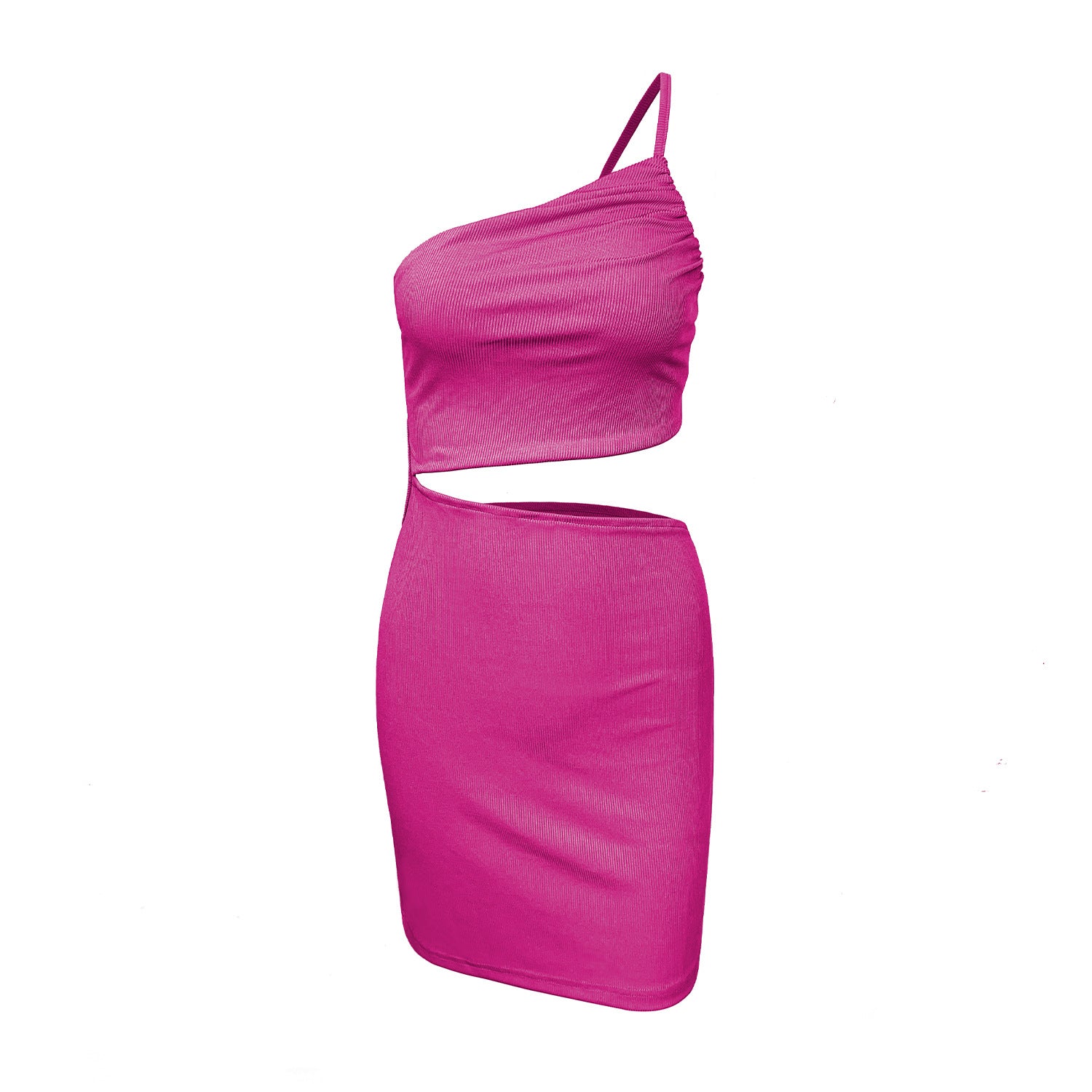 Robe femme avec cordon de serrage, style créateur, coupe ajustée, épaules dénudées