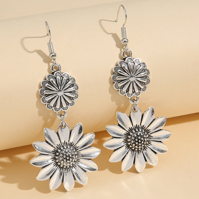 Boucles d'oreilles Tournesol Rétro Bijoux INS Cadeau Mode Femme Main Image