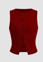Gilet sans manches coupe ajustée pour femme