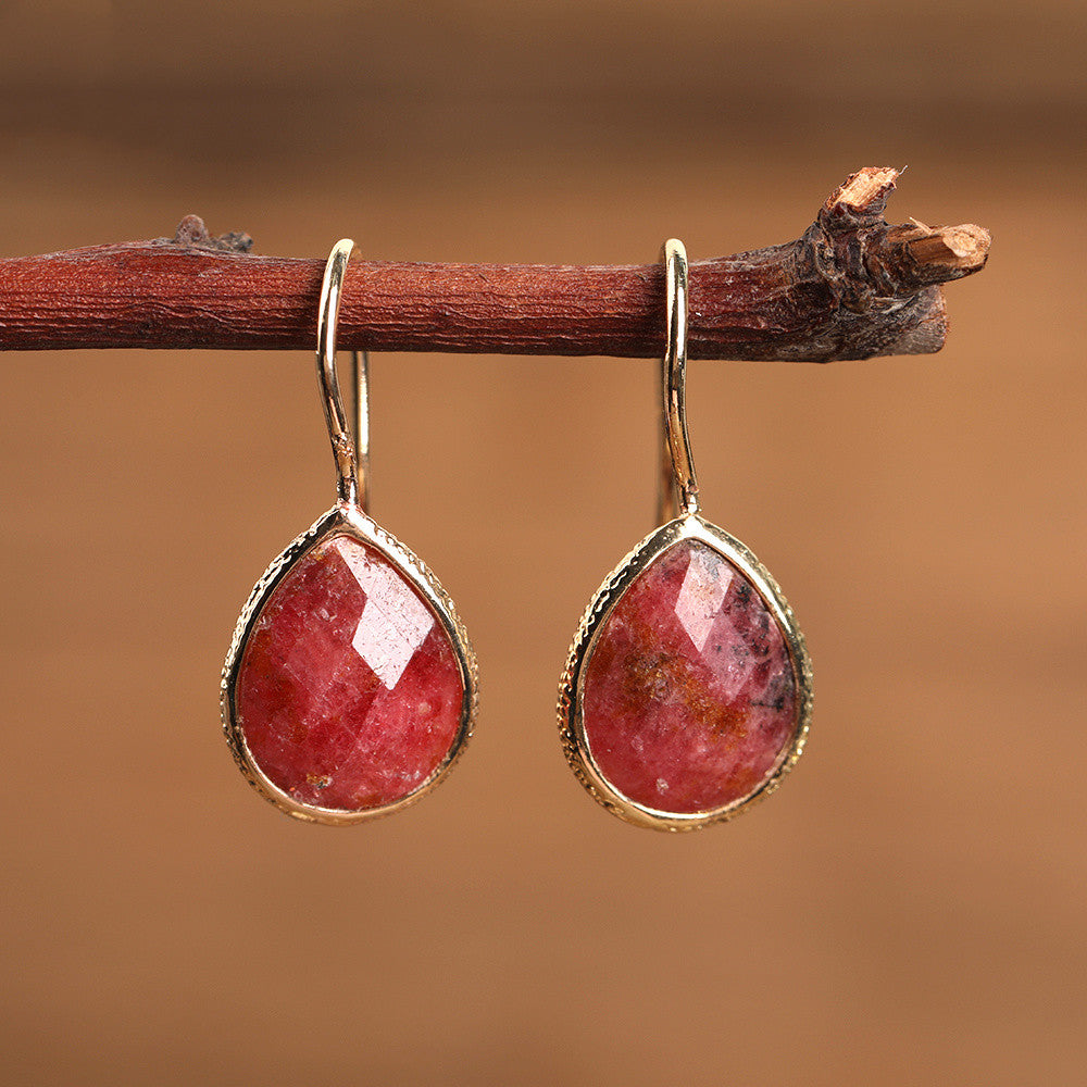 Boucles d'oreilles pendantes améthyste pour femmes