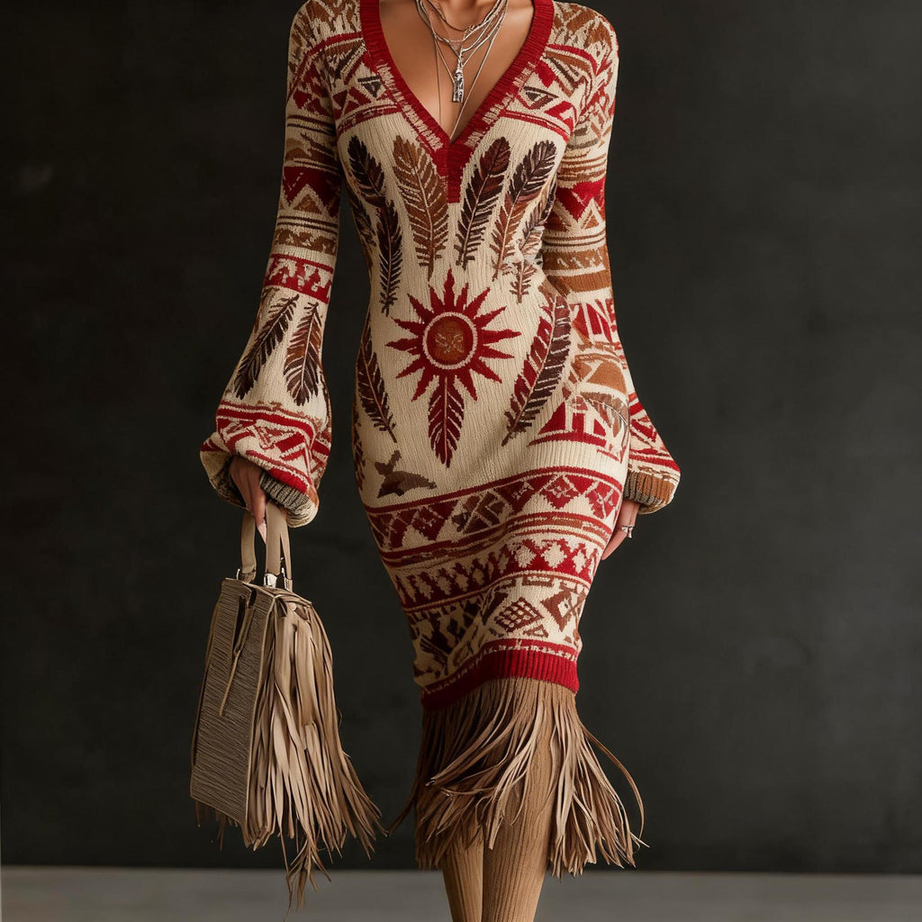 Robes pull tricotées créatives pour femmes
