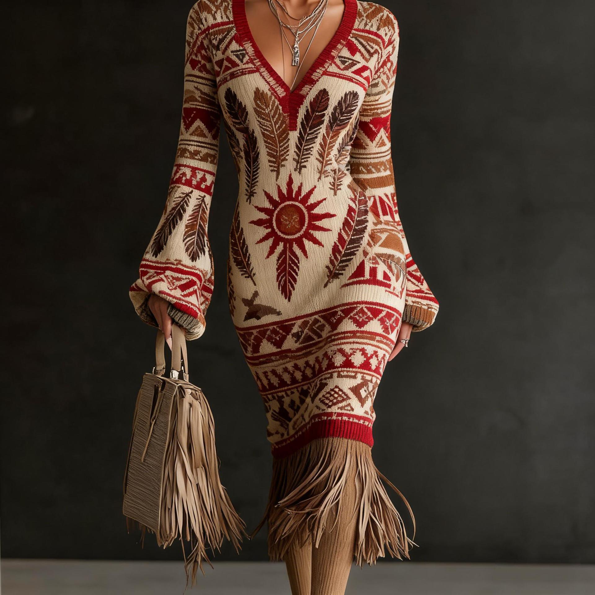 Robes pull tricotées créatives pour femmes