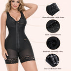Gaine Amincissante Femme Colombienne Ventre Plat Body Sculptant Effet Push-Up Fessier avec Entrejambe Zippée