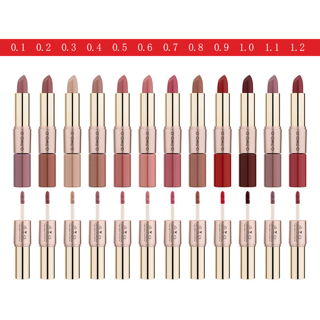 Rouge à lèvres et gloss double embout fini mat deux-en-un Main Image