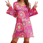 Robe imprimée hippie pour femme