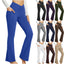 Pantalon de yoga à jambes larges, taille haute et coupe ajustée pour femme