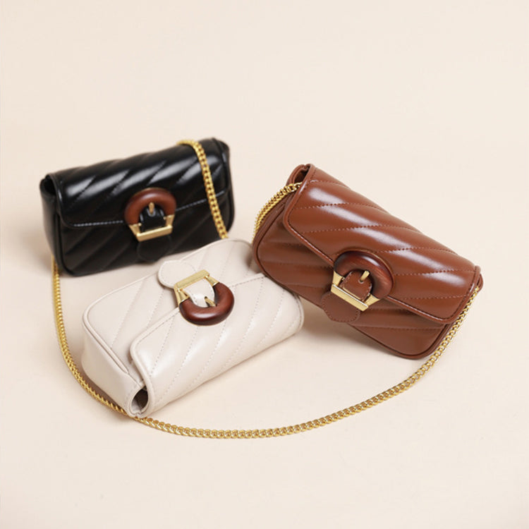 Sac messager brodé avec motif chaîne de fil pour femme, grand sac à bandoulière avec boucle en métal
