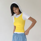 Camisole courte décontractée sport ajustée pour femme