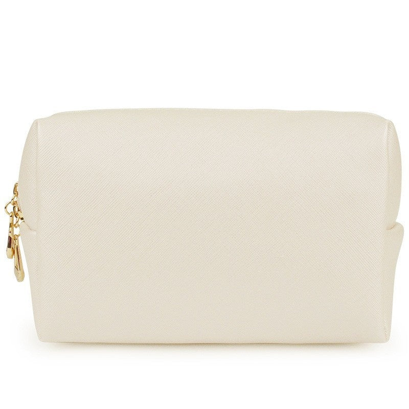 Trousse de Maquillage Octogonale Carrée en Cuir PU, Design Simple