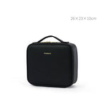 Trousse de Toilette en Cuir Grande Capacité Portable Trousse de Maquillage pour Maquilleur
