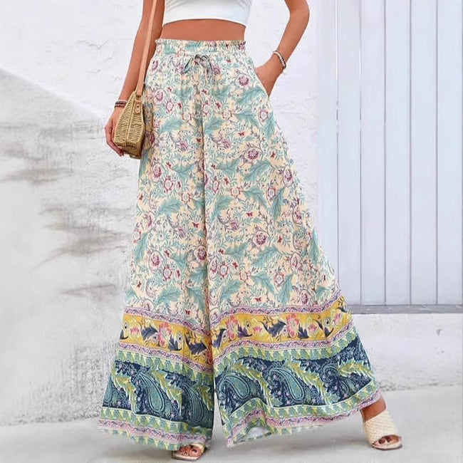 Robe longue bohème multicolore imprimée Sweet Hover Image