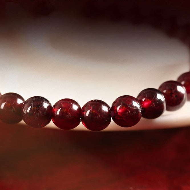 Bracelet gourde simple en grenat pour femmes