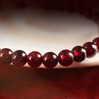 Bracelet gourde simple en grenat pour femmes