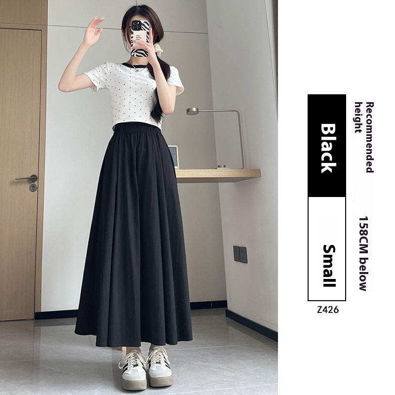 Robe Plissée Amincissante Taille Haute Évasée d'Été