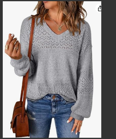 Pull Femme Couleur Unie Main Image