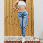Jeans Femme Taille Élastiquée