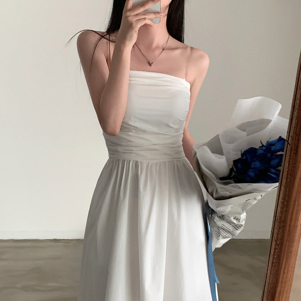 Robe longue amincissante bandeau de vacances pour femme