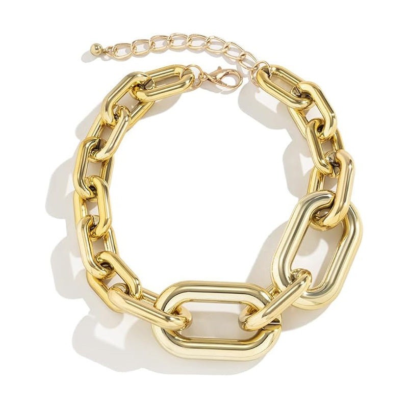 Colliers pour femmes, collier chaîne en or épaisse, collier ras du cou chaîne à maillons, chaîne épaisse en métal lourd vintage