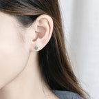 Boucles d'oreilles feuille émaillées Wanying Bijoux pour femmes