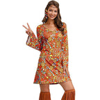 Robe imprimée hippie pour femme