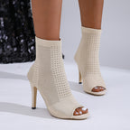Sandales peep-toe flatteuses de style européen et américain pour femmes