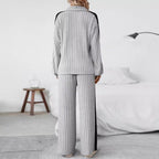 Large Size Casual Suit Women's Sweater Wide Leg Pants Two-piece Set