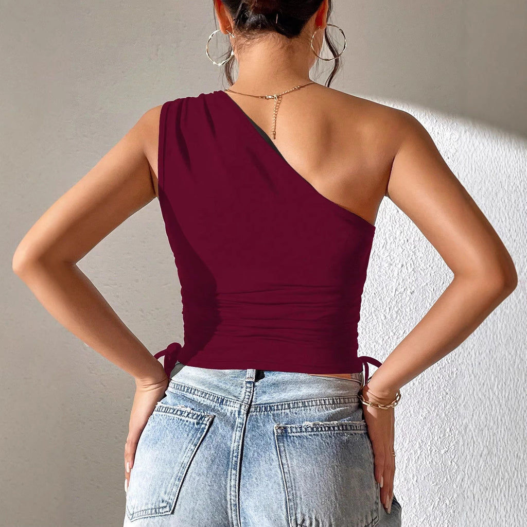 Haut caraco sexy à épaules dénudées pour femme