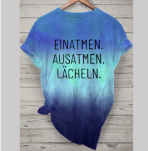 Dégradé d'impression effet coton pour T-shirts femme