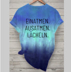 Dégradé d'impression effet coton pour T-shirts femme