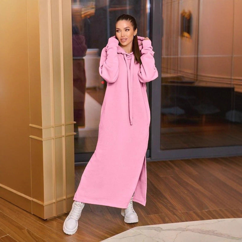 Robe décontractée femme en molleton doublé