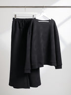 Ensemble deux pièces de sport ample à cordon, de couleur unie, style décontracté européen et américain.