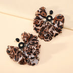 Boucles d'oreilles pendantes bohèmes faites à la main avec perles et fleurs en mousseline pour femmes, bijoux fantaisie pour vacances tropicales