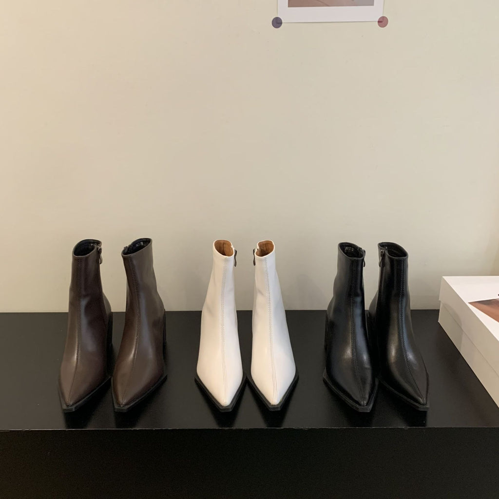 Bottes à talons hauts courts