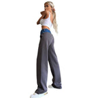 Pantalon droit ample et fluide femme
