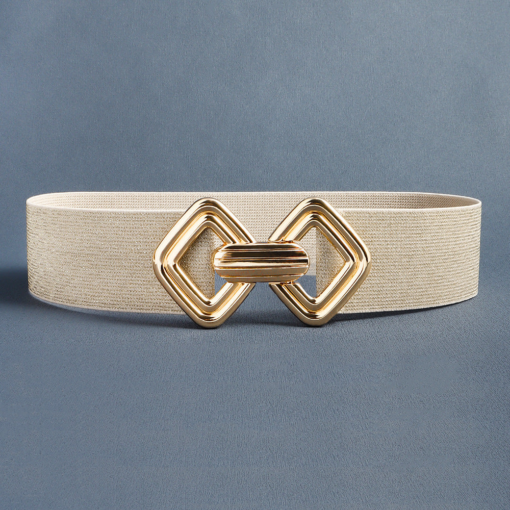 Décoration de joint de taille large pour femme avec ceinture élastique