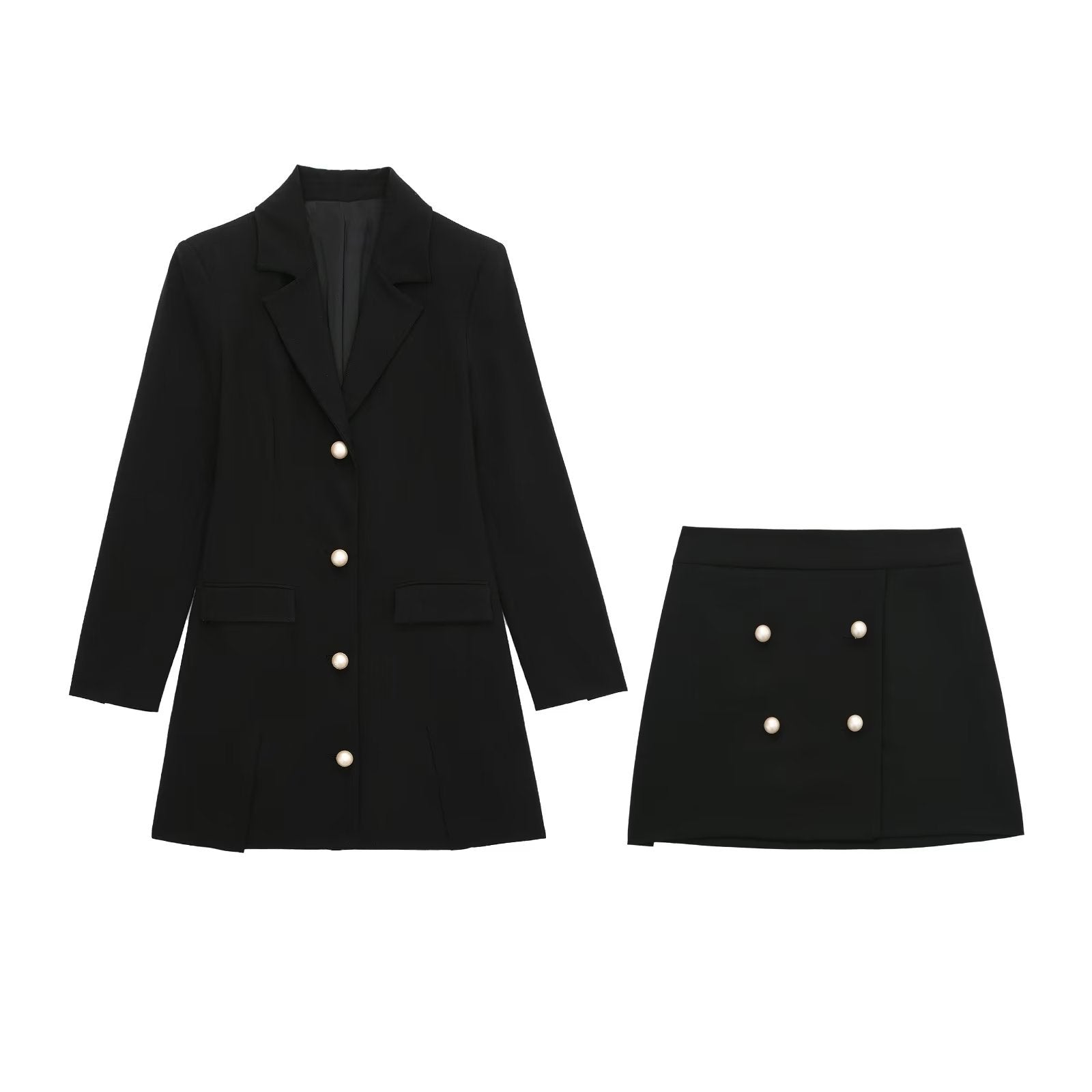 Ensemble Jupe Robe Blazer Noir