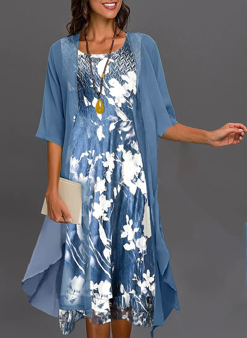 Ensemble deux pièces robe en mousseline d'été