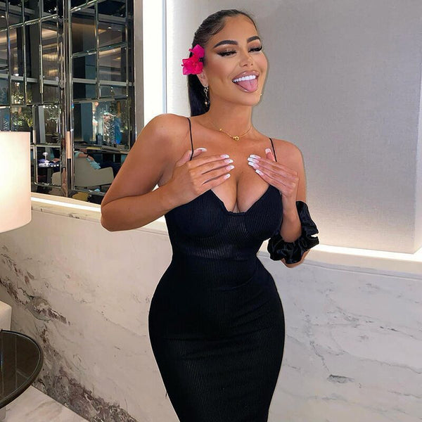 Robe fourreau moulante bustier pour femme