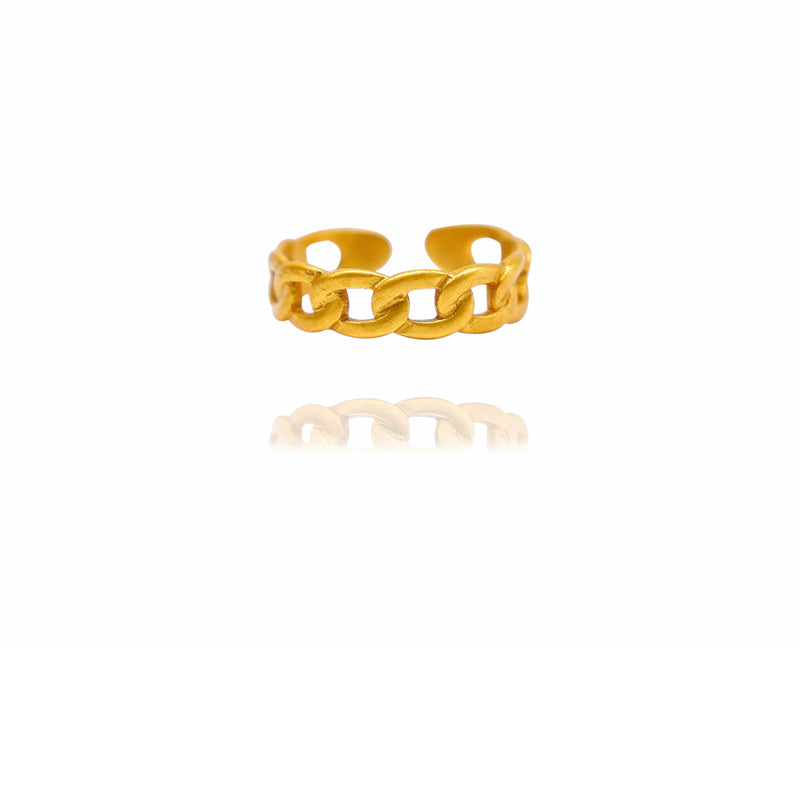 Bijoux en or 24 carats, bagues ouvertes à chaîne torsadée classique pour femmes, anneau de couple torsadé géométrique en zircon, bijoux